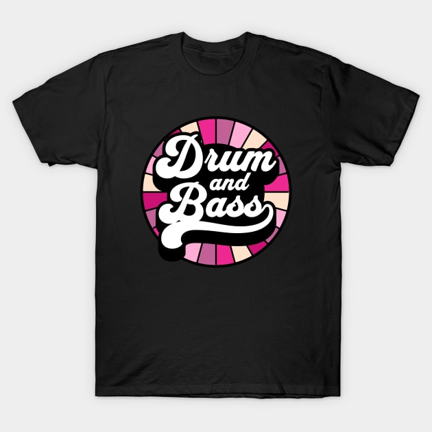 DRUM AND BASS  - Color Wheel (purple/pink)) T-Shirt by DISCOTHREADZ 